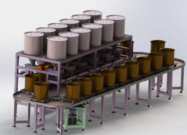 鋰電池正負(fù)極材料稱重自動配料系統(tǒng)