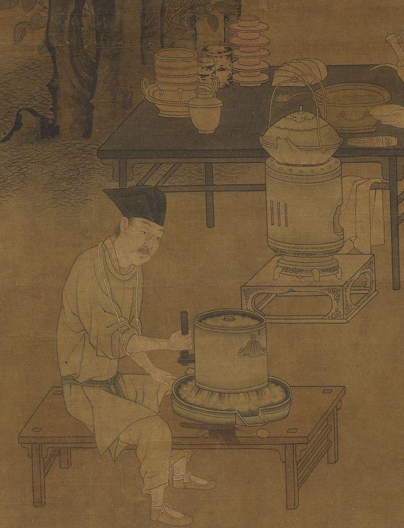 重拾“圍爐煮茶”文化，一起看看故宮藏畫里的“圍爐煮茶”[精制鋼圍爐茶桌](圖3)