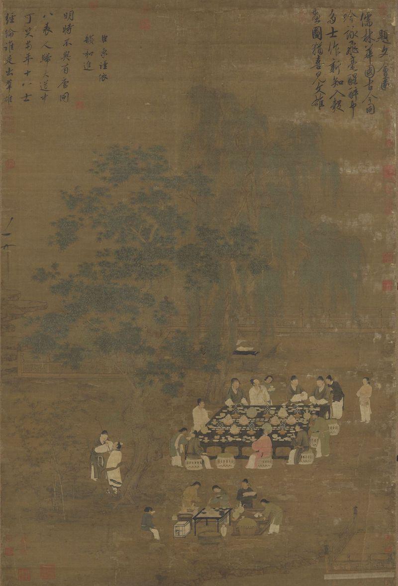 重拾“圍爐煮茶”文化，一起看看故宮藏畫里的“圍爐煮茶”[精制鋼圍爐茶桌](圖5)